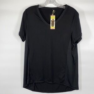Tangerine Black Vneck Tshirt NWT Size Small